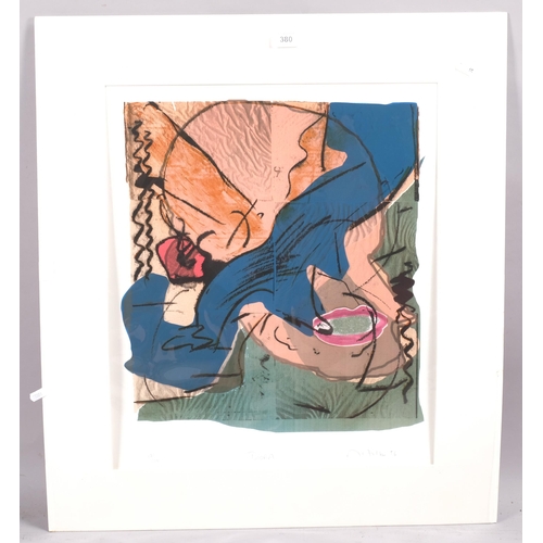 380 - Matthew Hilton, Dora, colour screenprint, signed in pencil, no. 12/100, image 44cm x 38cm, mounted