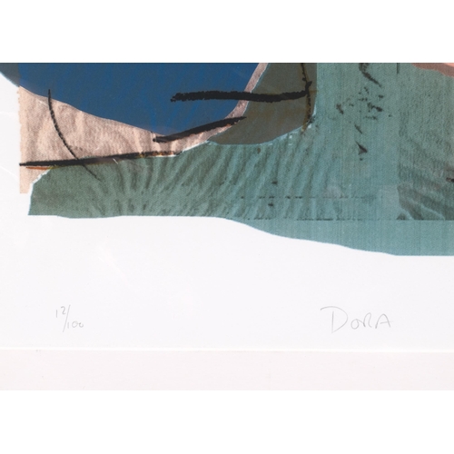 380 - Matthew Hilton, Dora, colour screenprint, signed in pencil, no. 12/100, image 44cm x 38cm, mounted