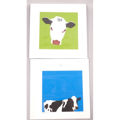 382 - Jayson Lilley, moocow blue, moocow green, moocow pink, Isobel and Malcolm, all signed in pencil, ima... 