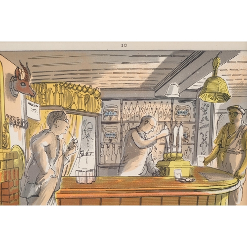 398 - Edward Bawden (1903 - 1989), the bell, from Life In An English Village, original colour lithograph p... 