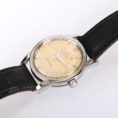 1005 - OMEGA - a stainless steel Seamaster automatic wristwatch, ref. 2846 8 SC / 2848, circa 1956, silvere... 