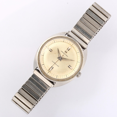 1006 - HAMILTON - a stainless steel automatic wristwatch, ref. 4048-3, circa 1960s, silvered dial with appl... 