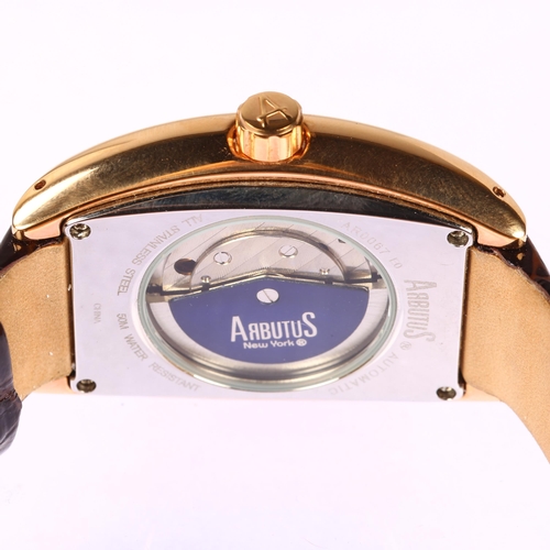 1013 - ARBUTUS - a gold plated stainless steel Classic automatic wristwatch, ref. AR0067, white dial with s... 