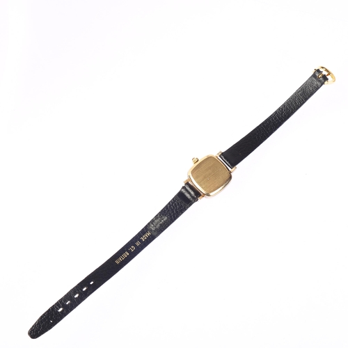 1022 - OMEGA - a late-20th century lady's 9ct gold mechanical wristwatch, circa 1979, champagne dial with R... 