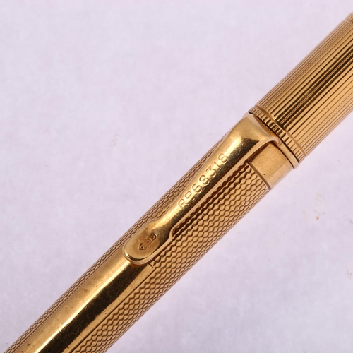SAMPSON MORDAN & CO - an Art Deco 9ct gold Everpoint propelling