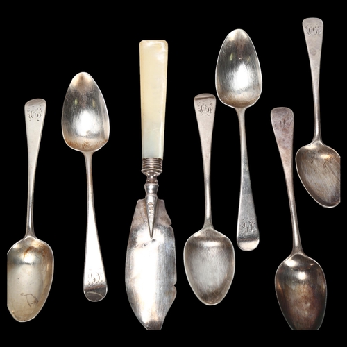 1556 - Various silver flatware, including Georgian and Victorian, 16.5oz weighable