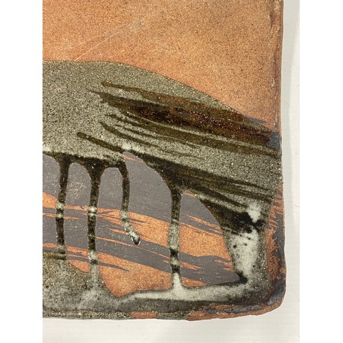 38 - Janet Leach (1918-1997), St Ives Pottery, a stoneware Japanese style slab dish, pottery and personal... 