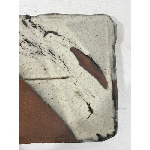 39 - Janet Leach (1918-1997), St Ives Pottery, a stoneware Japanese style slab dish, pottery and personal... 