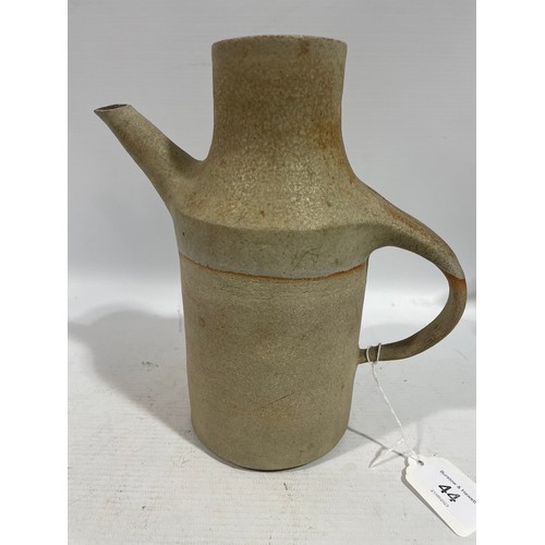 44 - Ruth Duckworth (1919-2009), a studio pottery stoneware coffee pot, makers mark under handle, height ... 