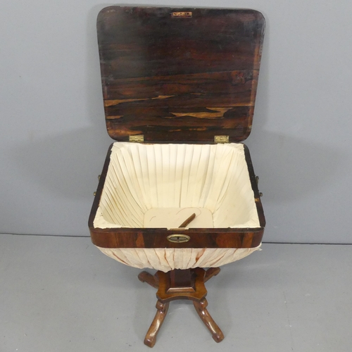 2646 - A William IV rosewood sewing table. 45x71x38cm.