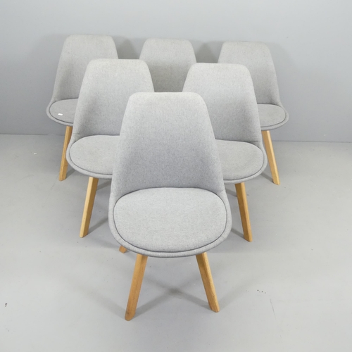 2651 - A set of six modern Eames style dining chairs.