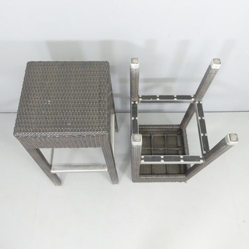 2692 - A set of four Gunson bar stools with chromed stretchers, by Dakota Fields. RRP £173.99 each. 40x76cm... 