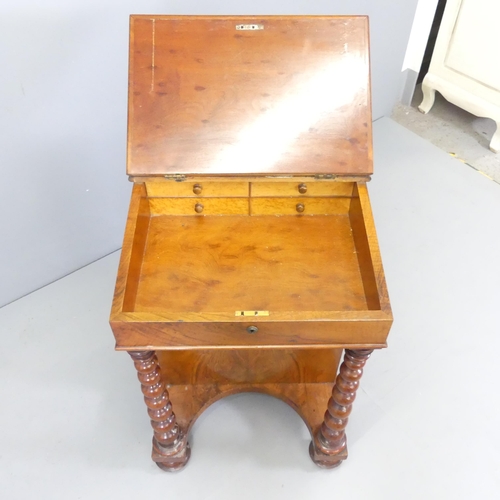 2705 - A Victorian mahogany davenport. 54x81x54cm.