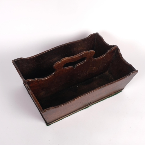 512 - A Victorian 2-section housemaid's tray, L36cm