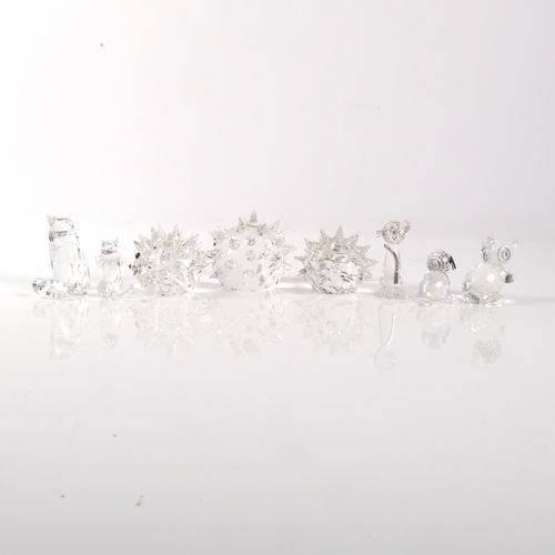 660 - A group of Swarovski Crystal animals, including a koala bear, 3 tortoises, cats etc