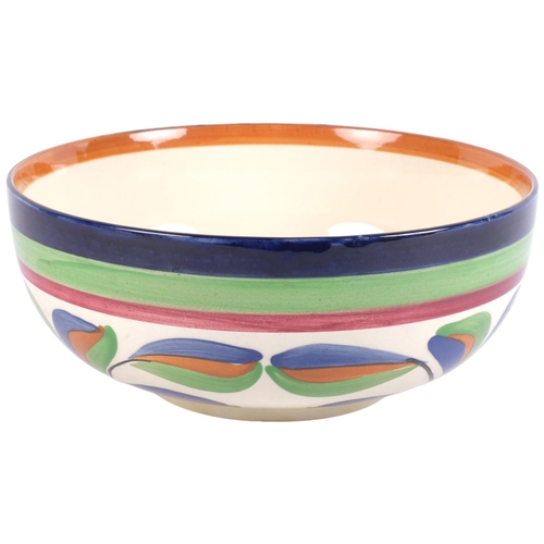 893 - Art Deco painted pottery bowl, by Baker & Co, 22cm