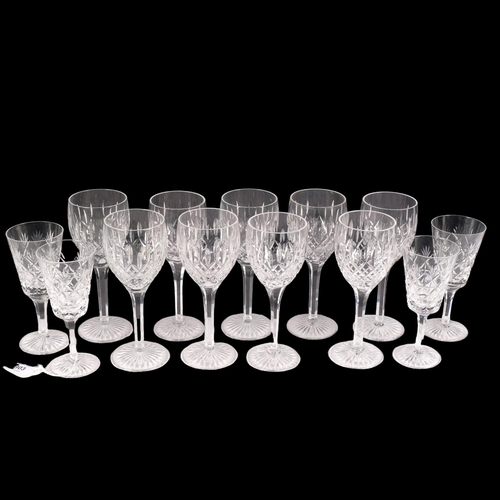 903 - A set of 9 Stuart Crystal wine glasses, 19cm, and 3 Stuart Sherry glasses