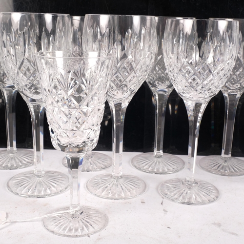 903 - A set of 9 Stuart Crystal wine glasses, 19cm, and 3 Stuart Sherry glasses