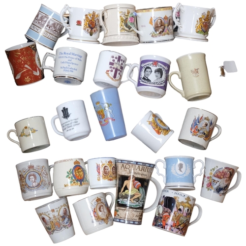 929 - A collection of commemorative mugs, including Royalty, various ages