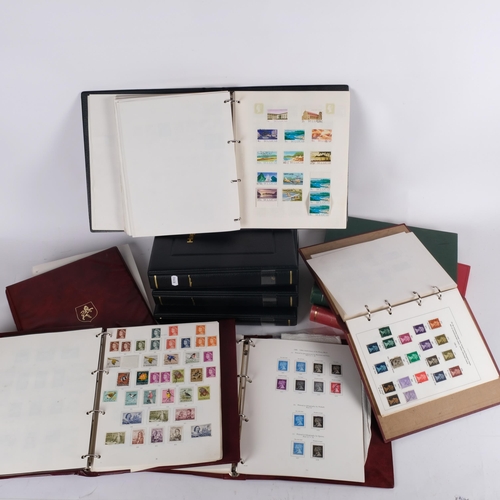 602 - 10 various stamp albums, including Great Britain, including a sheet of Penny Reds, several other Pen... 