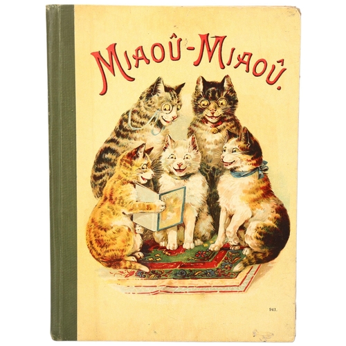 115 - Miaou-Miaou, French moveable picture book, circa 1890, 28cm x 21cm