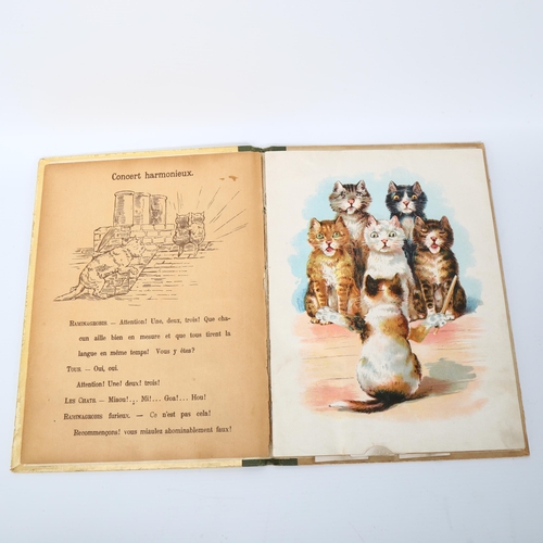 115 - Miaou-Miaou, French moveable picture book, circa 1890, 28cm x 21cm