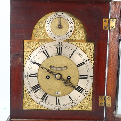 152 - An 18th century English mahogany-cased 8-day bracket clock, by John Pyke of London, the brass arch-t... 