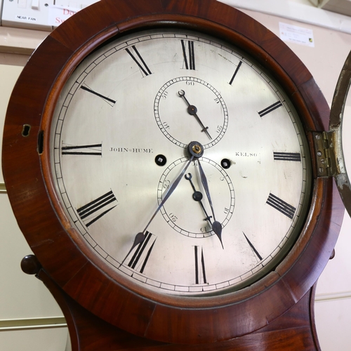 154 - A 19th century Scottish mahogany-cased 8-day long case clock, the 13