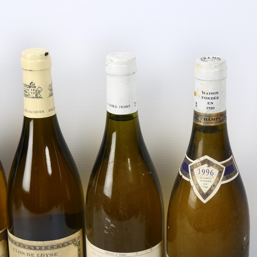 164 - 5 bottles of French white wine, Ch Des Jacques 2009, 2x Auxey-Duresses 1996, Chablis 1er Cru - Loius... 