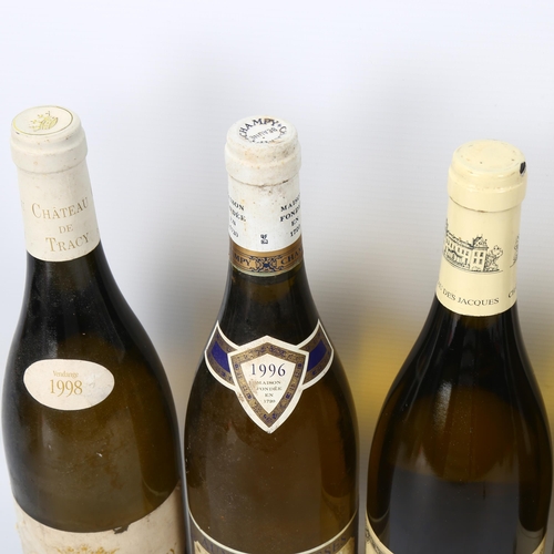 164 - 5 bottles of French white wine, Ch Des Jacques 2009, 2x Auxey-Duresses 1996, Chablis 1er Cru - Loius... 