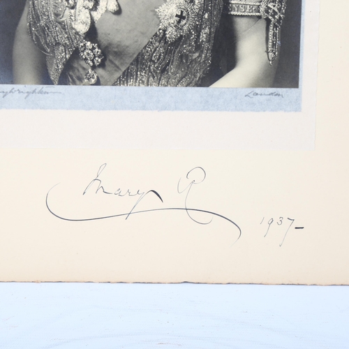 166 - Queen Mary of Teck (1867 - 1953 wife of George V), studio photograph by Hay Wrightson, signed by Que... 