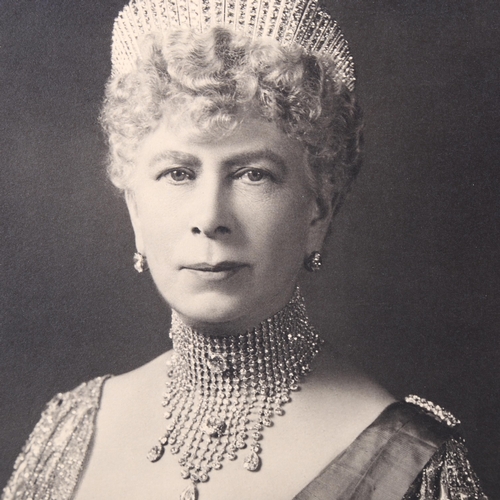 166 - Queen Mary of Teck (1867 - 1953 wife of George V), studio photograph by Hay Wrightson, signed by Que... 