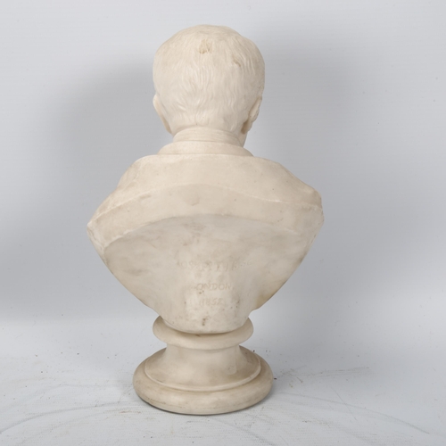 182 - The Duke of Wellington, Parian porcelain bust, inscribed on reverse 