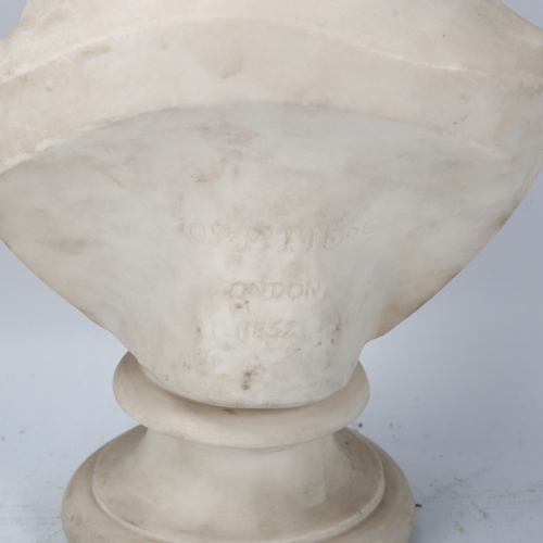 182 - The Duke of Wellington, Parian porcelain bust, inscribed on reverse 