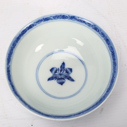 236 - A Chinese blue and white porcelain rice bowl, with pomegranate design, seal mark under base and Spin... 