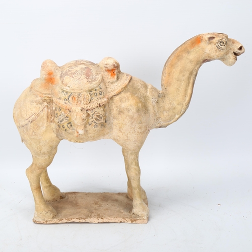 267 - A Chinese Tang style terracotta camel, height 29cm