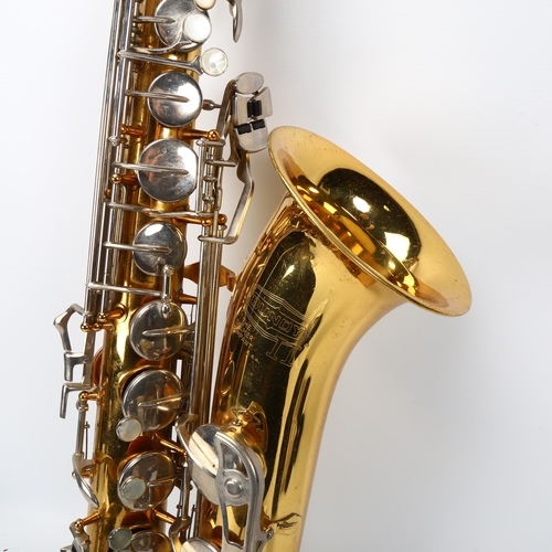 315 - A Bundy II gold plated tenor saxophone, hardshell case