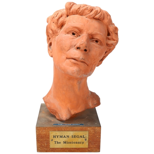 368 - Hyman Segal (1914 - 2004), The Missionary, terracotta sculpture on oak base, height 38cm