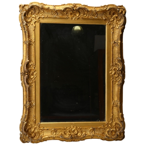 384 - A Victorian gilt-gesso framed wall mirror, overall 59cm x 45cm