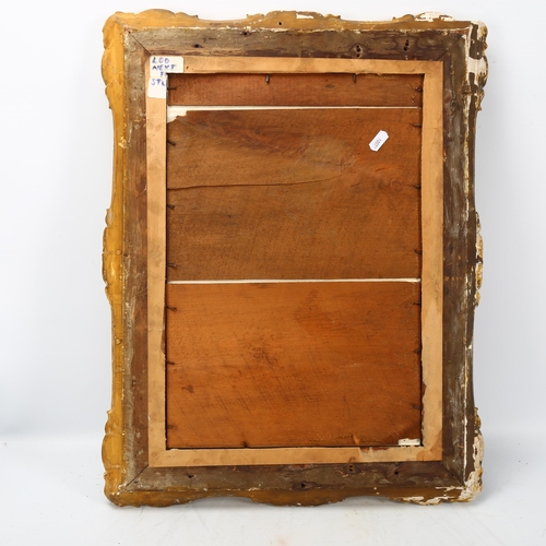 384 - A Victorian gilt-gesso framed wall mirror, overall 59cm x 45cm