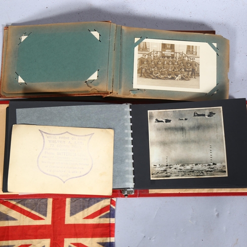 412 - 2 World War 1 & 2 photo albums together with 2 VE Day celebration photos