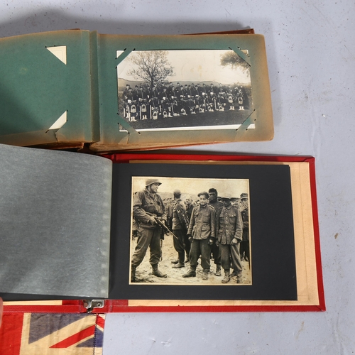 412 - 2 World War 1 & 2 photo albums together with 2 VE Day celebration photos