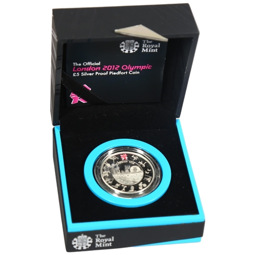 405 - ROYAL MINT; 'The Official London 2012 Olympic £5 Silver Proof Coin', with box and papers