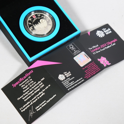 405 - ROYAL MINT; 'The Official London 2012 Olympic £5 Silver Proof Coin', with box and papers