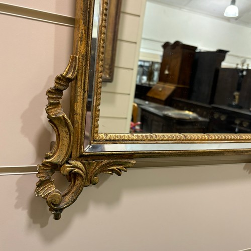 416 - A 19th century gilt-wood carved Rococo style Pier mirror, height 98cm