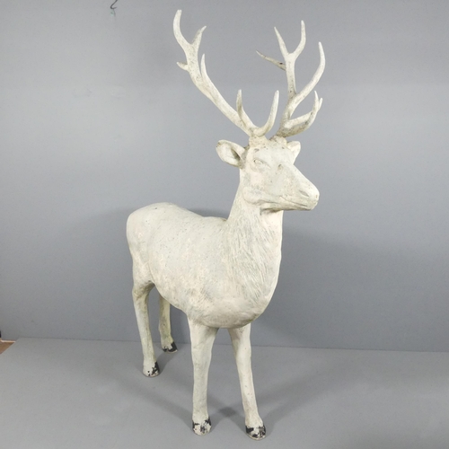 2000 - A modern fibreglass reindeer sculpture. Approximate dimensions 200x230x50cm.