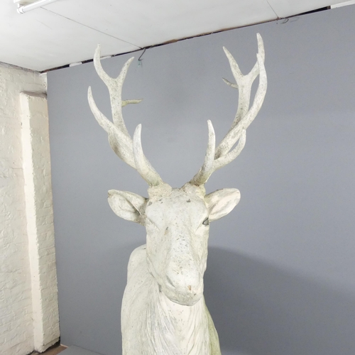 2000 - A modern fibreglass reindeer sculpture. Approximate dimensions 200x230x50cm.