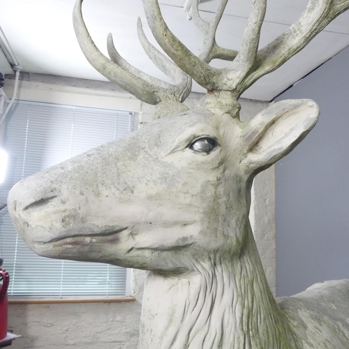 2000 - A modern fibreglass reindeer sculpture. Approximate dimensions 200x230x50cm.