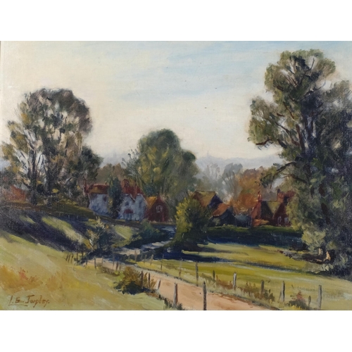 688 - Lena Tarpley (died 1973), impressionist landscape, oil on board, signed, 34cm x 45cm, framed