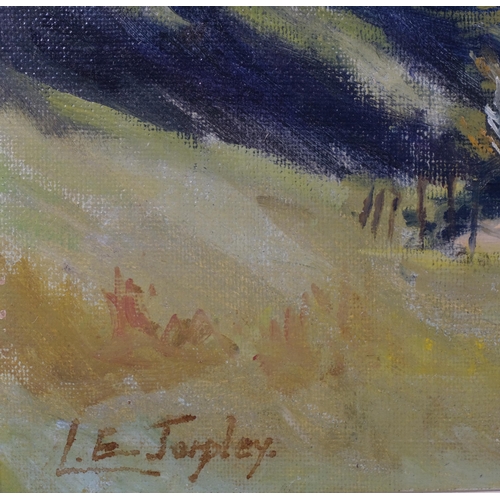 688 - Lena Tarpley (died 1973), impressionist landscape, oil on board, signed, 34cm x 45cm, framed